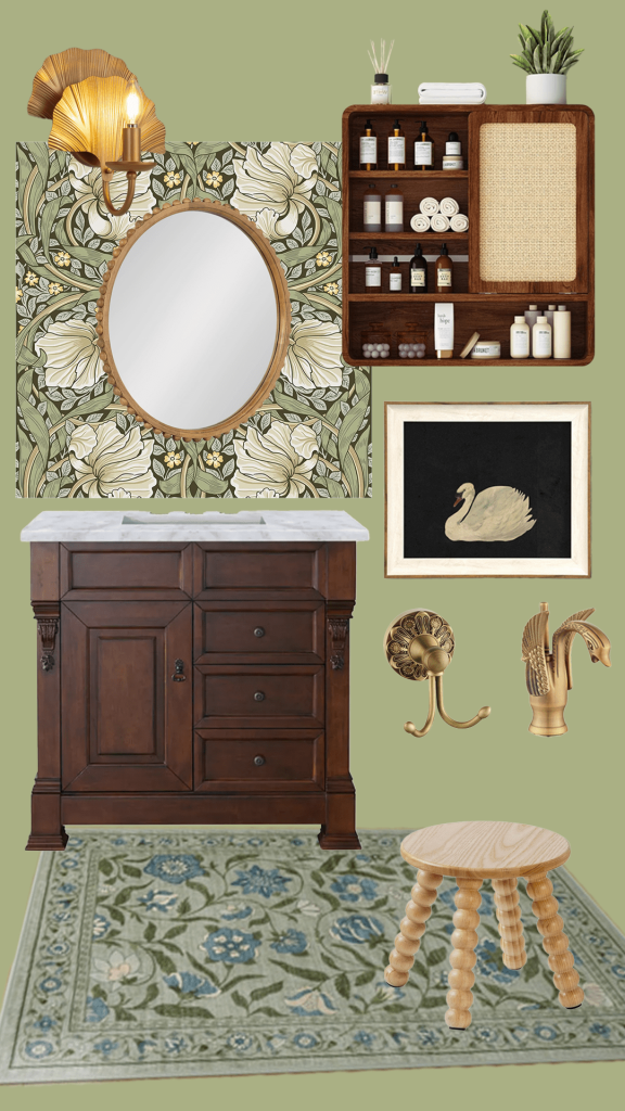 Green-william-morris-bathroom